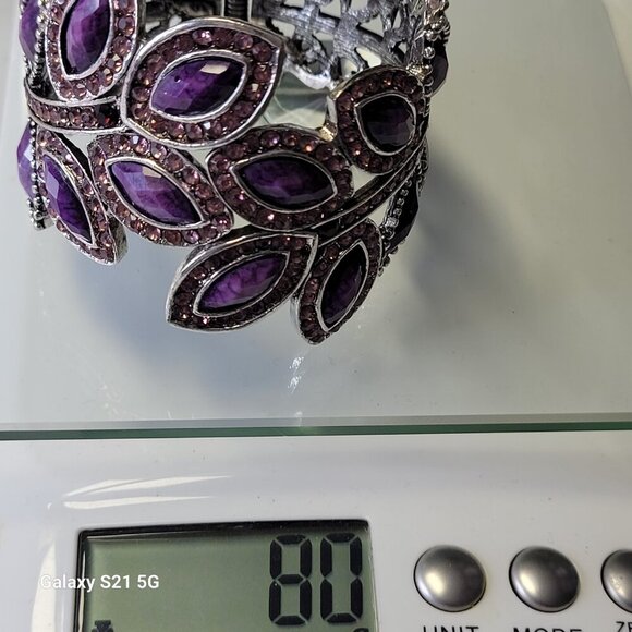 Purple Cuff Bracelet Purple Bangle - Picture 11 of 11